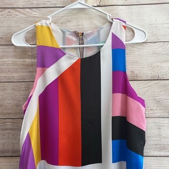 KARLIE COLOR BLOCK DRESS WITH BALLOON HEM - Picture 2 of 8